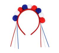 Rouge blanc bleu bande drapeau américain accessoires de cheveux patriotiques pour la Journée de l'indépendance Memorial Quatrième juillet 1/15 PCS USA -thèmes coiffe adulte enfants enfants A