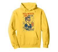 Rouge Blanc Bleu Heavy on The Blue 4th Juillet Liberal Feminist Sweat à Capuche