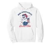 Rouge Blanc Bleu Heavy on The Blue 4th Juillet Liberal Feminist Sweat à Capuche
