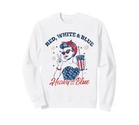 Rouge Blanc Bleu Heavy on The Blue 4th Juillet Liberal Feminist Sweatshirt