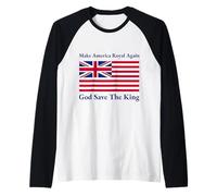 Rouge Blanc Bleu Royal American Drapeau Britannique Vecteur Manche Raglan