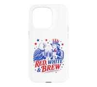 Rouge Blanc & Brew Funny American Vintage USA Beer Lovers Coque pour iPhone 15 Pro