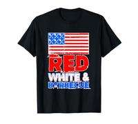 Rouge Blanc Et Bleu, Joyeux 4 Juillet, Grillage Barbecue T-Shirt