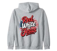 Rouge Blanc Et Jésus Croyants Patriotiques Sweat à Capuche
