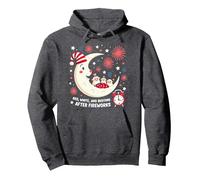 Rouge, Blanc et l'heure du Coucher après Le feu d'artifice Sweat à Capuche, Unisexe pour Adultes, Chiné Foncé, M