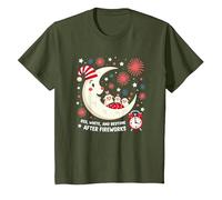 Rouge, Blanc et l'heure du Coucher après Le feu d'artifice T-Shirt