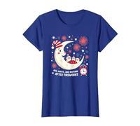 Rouge, Blanc et l'heure du Coucher après Les Feux d'artifice T-Shirt, Femme, Bleu Royal, 3XL