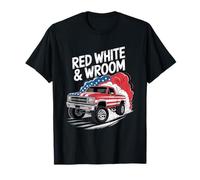 Rouge Blanc Et Vroum 4 Juillet Camion Bros T-Shirt