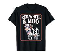 Rouge, Blanc & Meuh 4 Juillet Vache T-Shirt