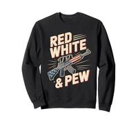 Rouge Blanc & Pew 4 Juillet Armes Liberté Sweatshirt
