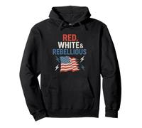 Rouge Blanc & Rebelle - Liberté Patriotique Sweat à Capuche