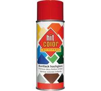 Bombe de peinture - Rouge carmin - RAL3002 - Brillant - Décoration - Tous supports - Hit Color - 400ml