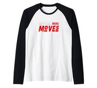 Rouge Color Less Talk, More Moves Red Graphic Manche Raglan