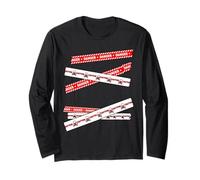 Rouge Do Not Cross... Graphique rouge Manche Longue