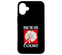 Rouge Don't Count The Days Red Graphic Coque pour iPhone 16 Plus