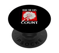 Rouge Don't Count The Days Red Graphic PopSockets PopGrip Adhésif