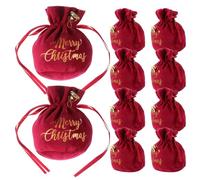 Rouge en Velours 10 Pièces Petits Paquet à Cordon pour Bijoux | Pochettes Portables et Solides, pour Confiseries, Fêtes, Mariages, Enseignants, Détaillants et Distributions Événementielles