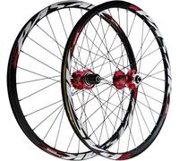 Rouge,Ensemble De Roues pour VTT 26, 27,5 Et 29 Pouces, Moyeu HG, Alliage D'aluminium, Frein À Disque À Libération Rapide, Compatible avec Les Roues MTB Avant/Arrière 7-12