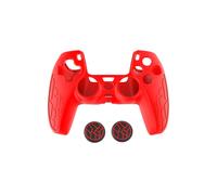 Rouge et 2 capuchons - Pour boîtier de contrôleur PS5, coque de protection pour contrôleur de jeu