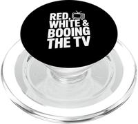 Rouge et Blanc et Booing The TV Patriot Spirit PopSockets PopGrip pour MagSafe