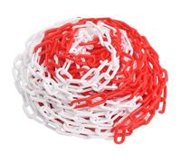 (Rouge et blanc)Panneaux de sécurité - Magnifique Chaîne d'avertissement Rouge et blanc 30 m Ø4 mm Plastique 16516