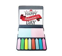 Rouge et noir Happy Valentine's Day Self Stick Note Color Page Marqueur Boîte