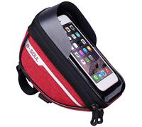 Rouge - Étui De Téléphone Étanche Pour Tube Supérieur De Vélo, Sacoche Pour Cadre De Vélo, Étui De Téléphone Étanche Pour Écran Tactile De 6,5 Pouces, Pack D'accessoires De Vélo Vtt