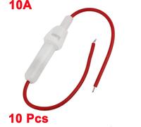 rouge fil blanc vis genre casquette en lignes ecteur 6mm x 30mm Tube fusible support 10 Pcs
