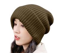 Rouge Fille Beanie Hat For Men Women & Teens Warm Fleece Lined Cuffed Cap Soft Acrylic Knit Hat For Cold Weather Windproof Winter Hat Perfect For Skiing Snowboar Bonnet Rayé (Khaki, One Size)