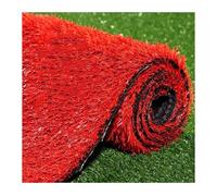Rouge Gazon Artificiel Réaliste Moquette De Gazon Synthétique Avec Support En Caoutchouc Drainant Pour Terrasse, Balcon, Piscine(39x98IN)
