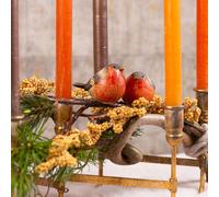 Rouge-gorge Figurines décoratives Céramique - 5.4 cm, Rouge/Tons naturels - Set Déco Jardin & Maison 4pcs