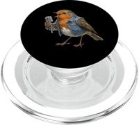 Rouge-Gorge Microphone Biologiste Ornithologue Nature Oiseau PopSockets PopGrip pour MagSafe