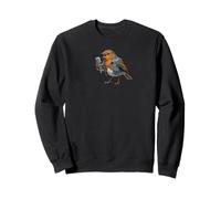 Rouge-Gorge Microphone Biologiste Ornithologue Nature Oiseau Sweatshirt