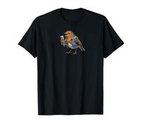 Rouge-Gorge Microphone Biologiste Ornithologue Nature Oiseau T-Shirt