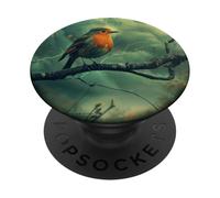 Rouge-Gorge Oiseau PopSockets PopGrip Adhésif