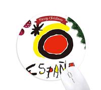 rouge - jaune - soleil espagnol tapis de souris en caoutchouc de sapin de noël