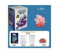 (Rouge) Kit de culture de cristaux magiques Expériences scientifiques sur les cristaux de verre Puzzle