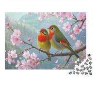 Rouge - Leiothrix Puzzles 1000 Pièces Cadeau Unique Cherry Tree Défi Jouet À De Qualité Supérieure Peinture Art pour Adultes Et Enfants À Partir De 14 Ans 1000pcs (75x50cm)