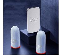 Rouge-Manchon de pouce en fibre de verre argent Manchon de doigt de jeu PUBG