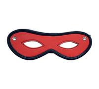 Rouge - masque pour les yeux en cuir véritable ouvert (rouge)