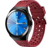 Rouge Montre de sport avec mesure de la fréquence cardiaque Etanche 10 modes de sport Enregistrer les données pour une durée illimitée Support de Google Fit