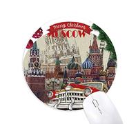 rouge moscou illustration classique. tapis de souris en caoutchouc de sapin de noël