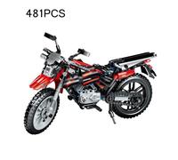 Rouge - Moto De Cross-Country Technique, Modèle Moc, Bloc De Construction, Moteur De Course, Collection De Jouets Pour Garçons, Cadeaux