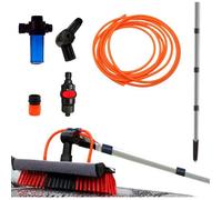 Rouge/Noir 3,6 mètres TELESCOPIC HYDROCLEANER - VENTEO - Brosse à eau de lavage - Manche télescopique - Brosse avec éponge et