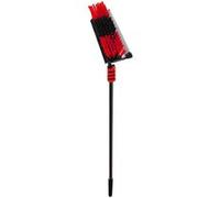 Rouge/Noir 7 mètres TELESCOPIC HYDROCLEANER - VENTEO - Brosse à eau de lavage - Manche télescopique - Brosse avec éponge et raclette - Adaptateur d'angle pro - Distributeur de savon Noir G