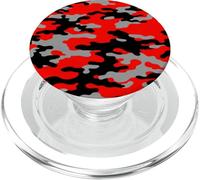 Rouge Noir Gris Urban Camo Tactique Camouflage Gamer Boys PopSockets PopGrip pour MagSafe
