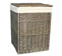 Rouge Panier Antique Lavage carré Panier à Linge, Osier, Marron, 61 x 46 x 46 cm