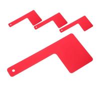 Rouge Panneau Rotatif 4 Pièces en Acrylique pour Boîte aux Lettres | Trous Prépercés, Visibilité Élevée, Installation Simple, pour Panneaux Publics et Communautés, Usage Extérieur
