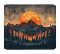 Rouge Petit Tapis de Souris 340x280mm avec Base en Caoutchouc Antidérapant et Imperméable, Gaming Tapis de Souris pour Femmes, Hommes, Ordinateurs Portables sans Fil, Cadeau Homme, Soleil 5-5113