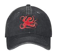 Rouge Pieuvre Tentacules Casquette De Baseball Océan Animal Sports De Plein Air Rétro Hip Hop Chapeaux Hommes Femmes Streetwear Crème Solaire Snapback Cap